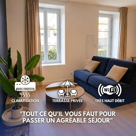 L'azur - T2 Avec Jardin, Terrasse Et Climatisation Appartamento *